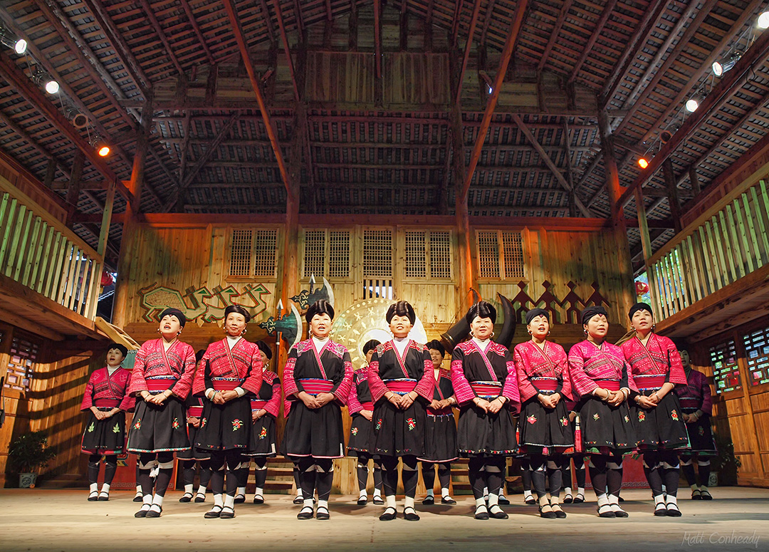 Yao women of Huangluo Yao Village in China