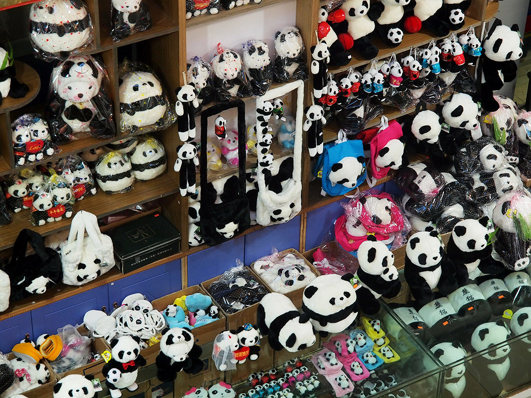 panda merchandise, Sichuan China (Jiuzhaigou)