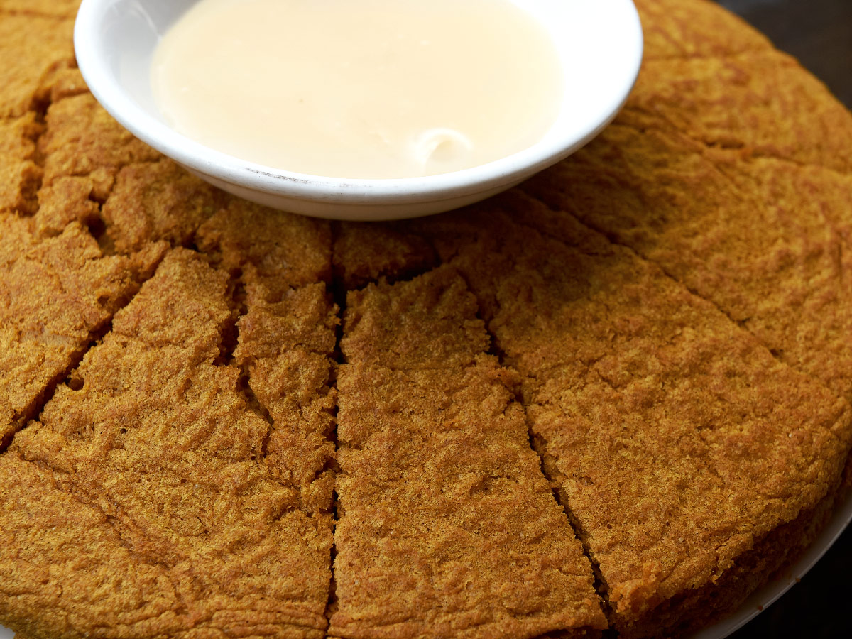 tibetan buckwheat bread with yogurt