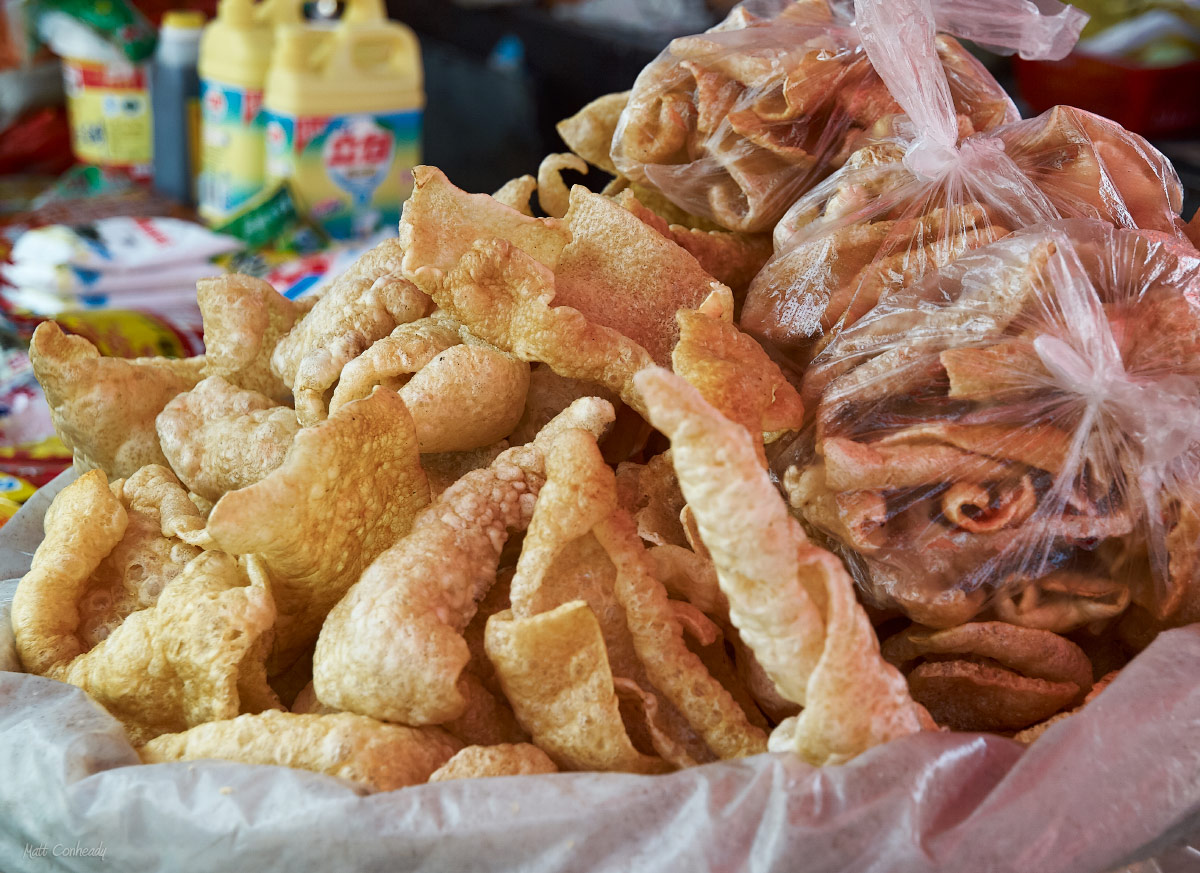 Pork rinds sold at a chinese market