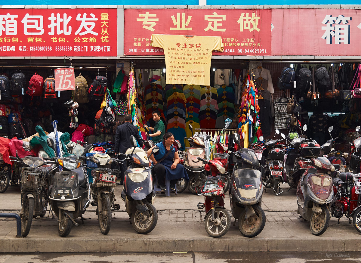 shops at the lotus pond market in chengdu