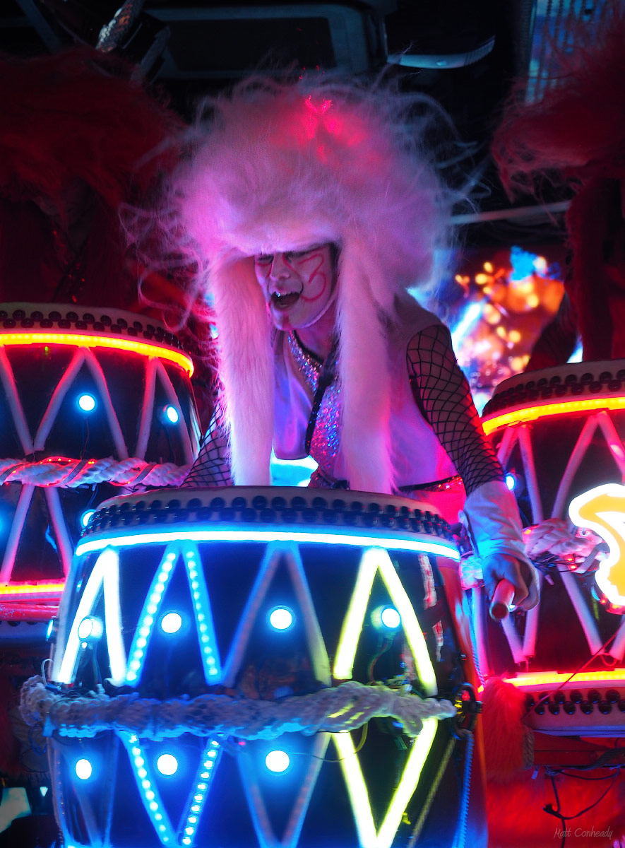 Drummer at the Robot Restaurant in Shinjuku, Tokyo