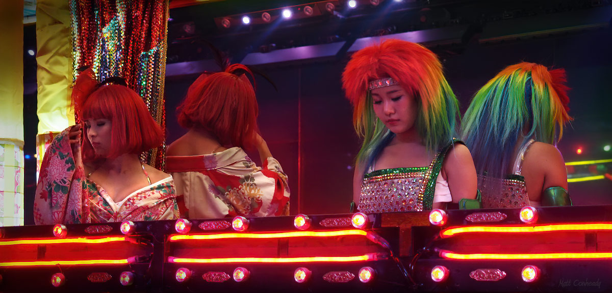 girls at the Robot Restaurant in Shinjuku, Tokyo