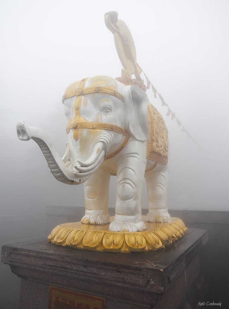 elephant statue on Mt Emei 