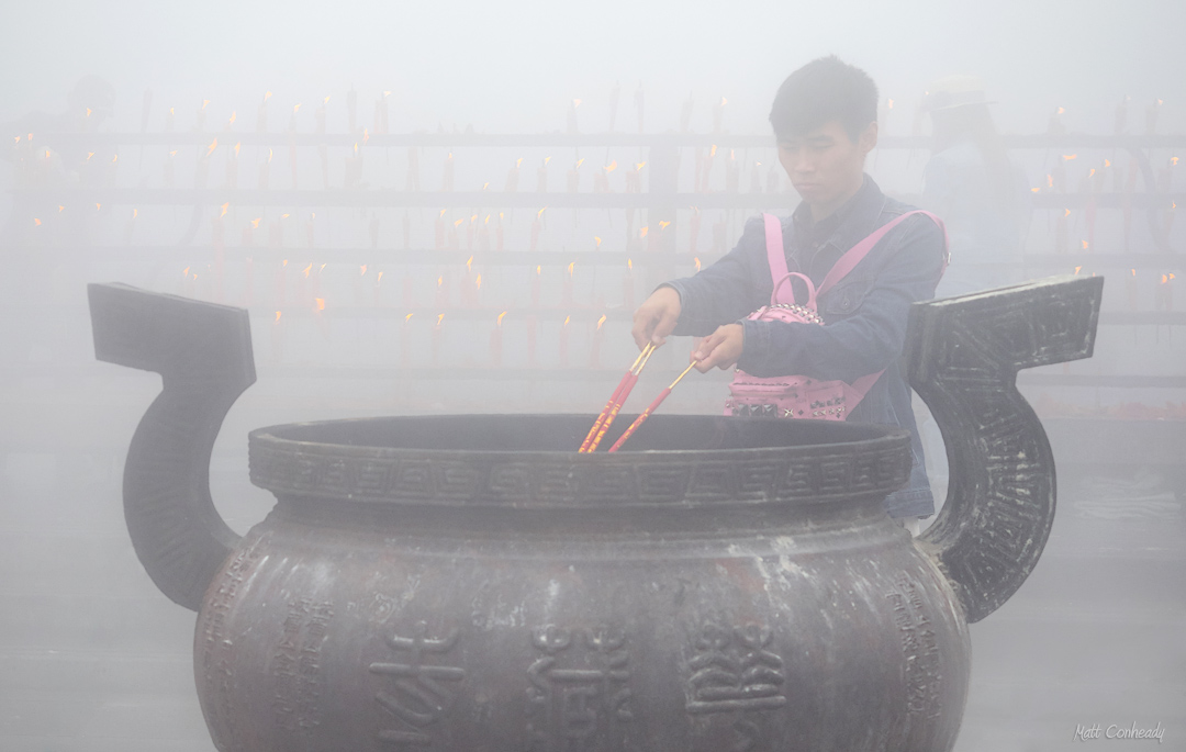 incense altar on Mt Emei 