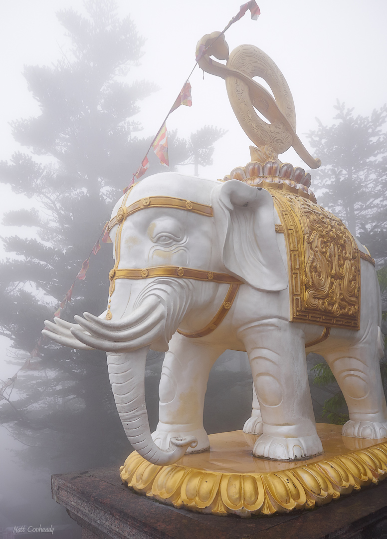 elephant statue on Mt Emei 