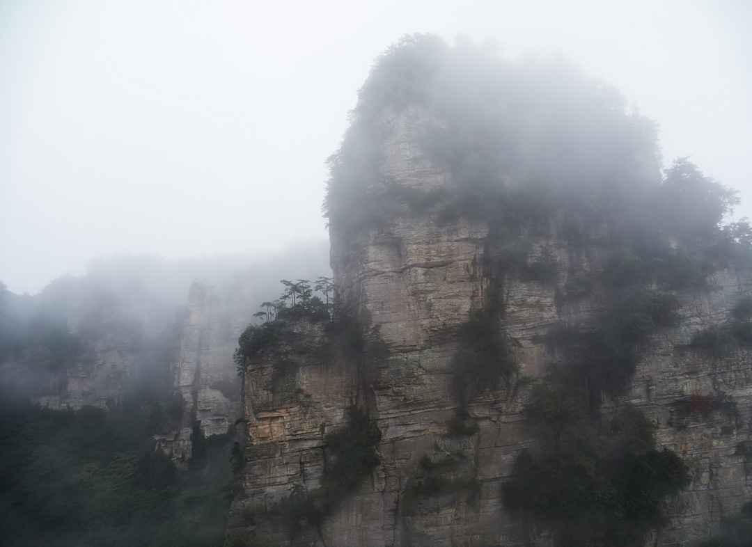 Zhangjiajie mountain in the fog