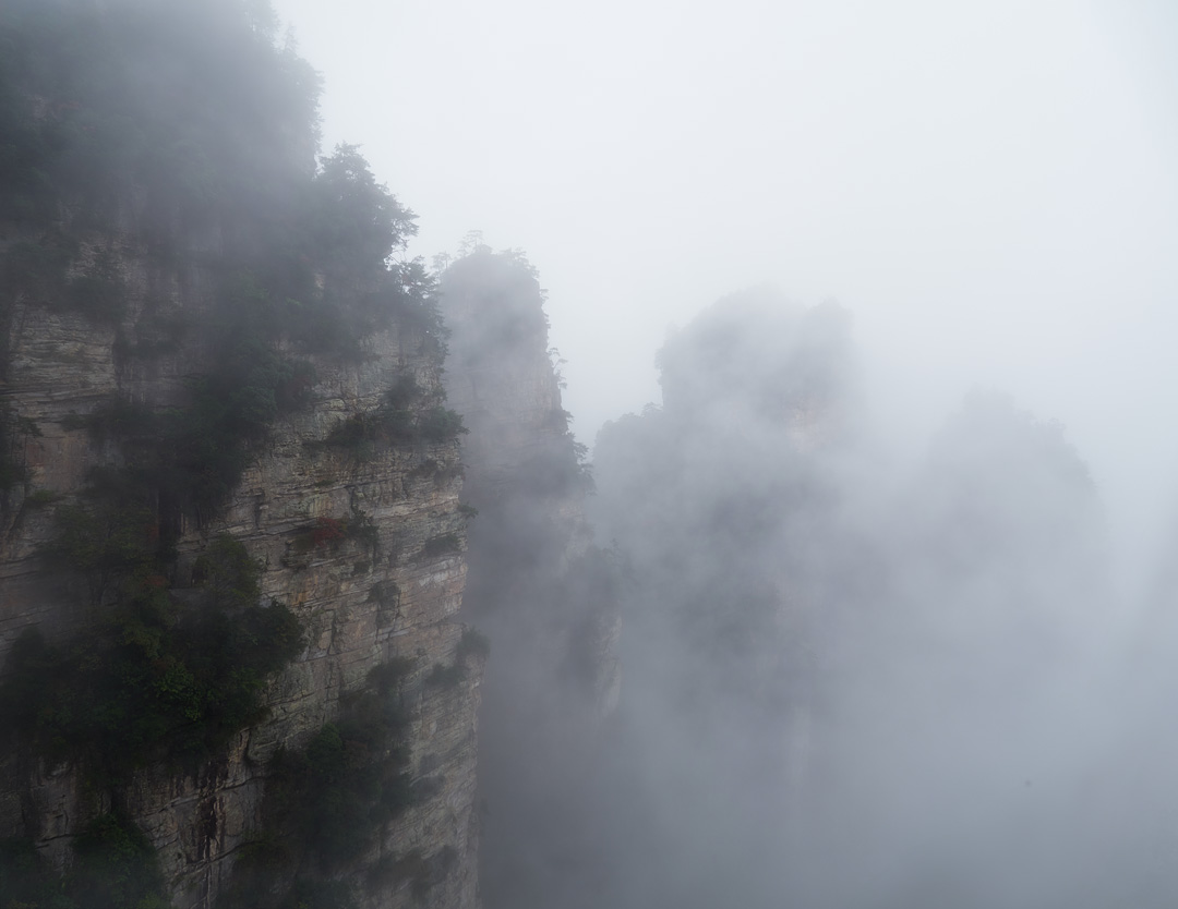 Zhangjiajie mountain in the fog