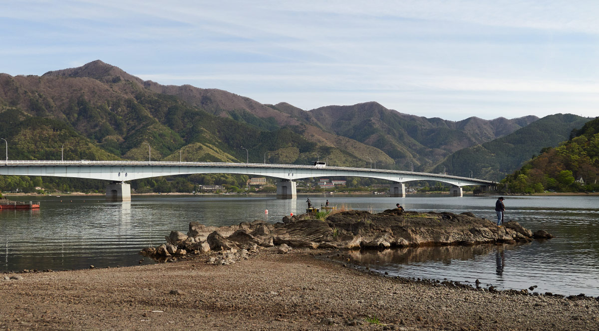 bridge and Lake Kawaguchi