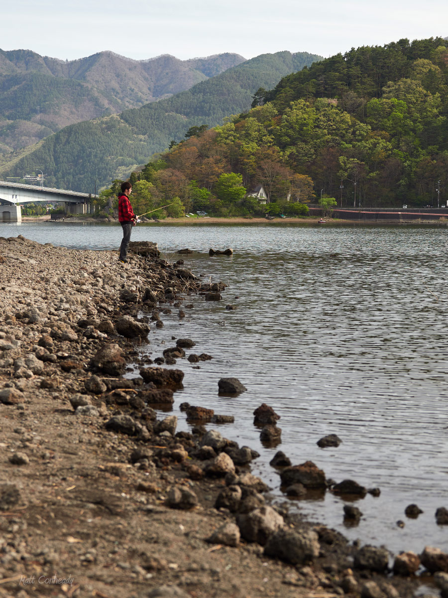 Fishing at Lake Kawaguchi