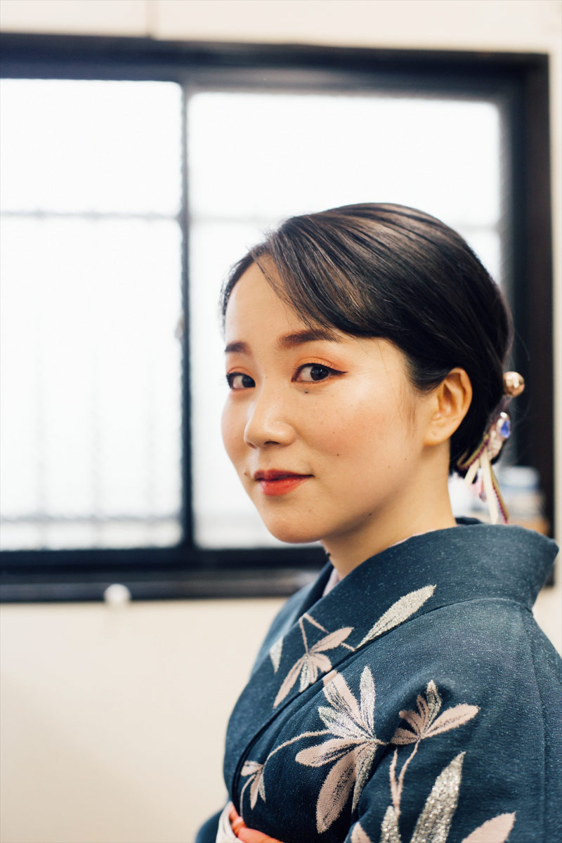 pretty girl in kimono