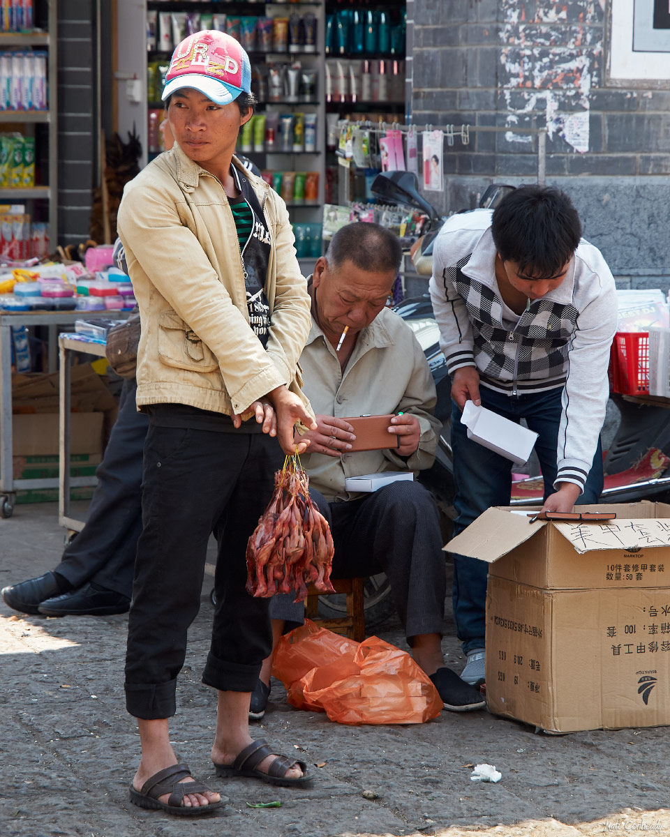 street corner at the farmers' market