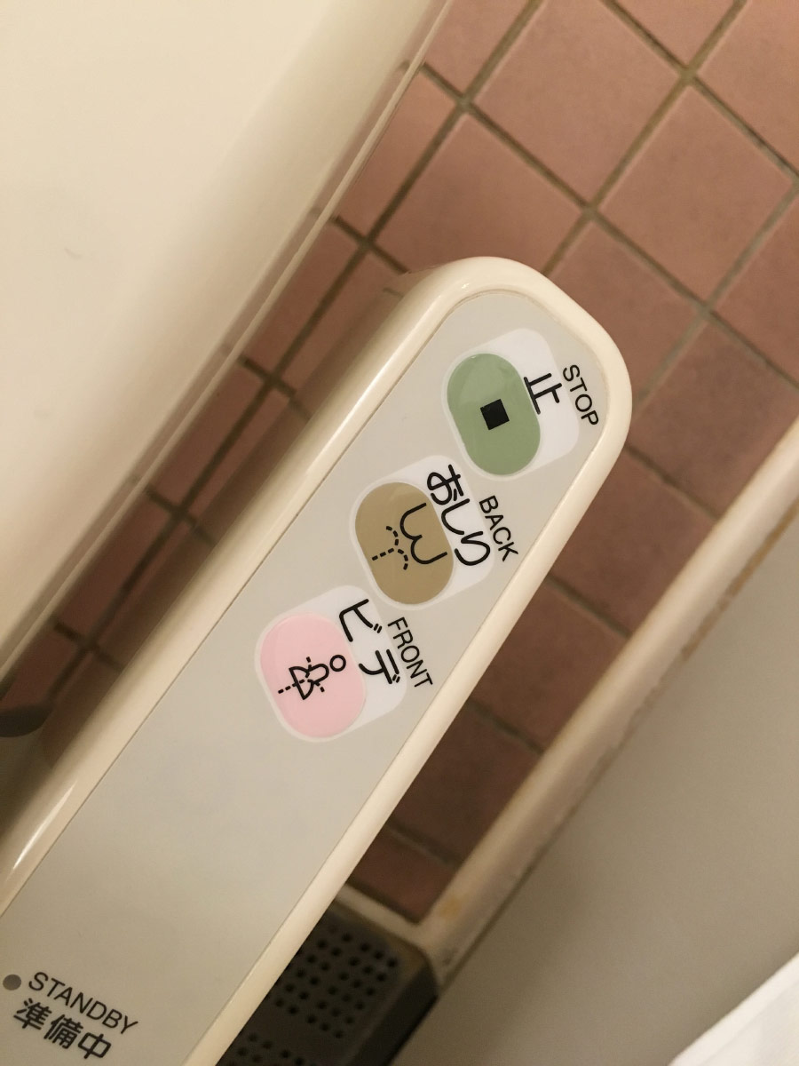 Japanese toilet controls