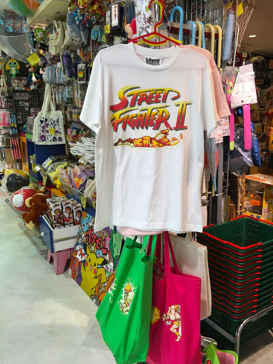 Street fighter t-shirt for sale in an shop in tokyo