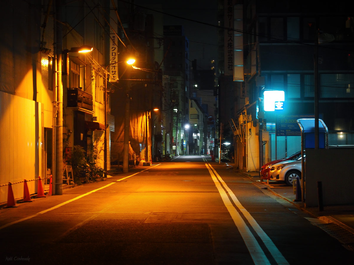 Tokyo street at night